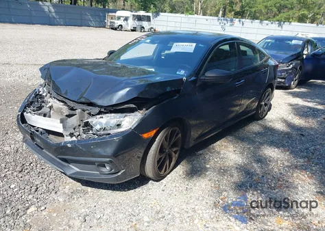 2019 Honda Civic Sport z USA, uszkodzony, nr VIN 2HGFC2F87KH516995